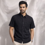 C&A Original Jet Black Textured Shirt