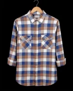 Export Autumn Mocha Flannel Check Shirt