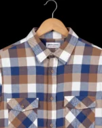 Export Autumn Mocha Flannel Check Shirt