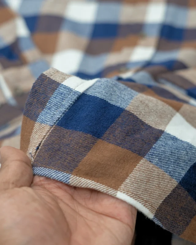 Export Autumn Mocha Flannel Check Shirt