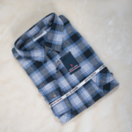 Pierre Cardin Flannel Check Shirt – Arctic Slate Blue