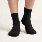 MARVELO Premium Cotton NoirDot Ankle Socks