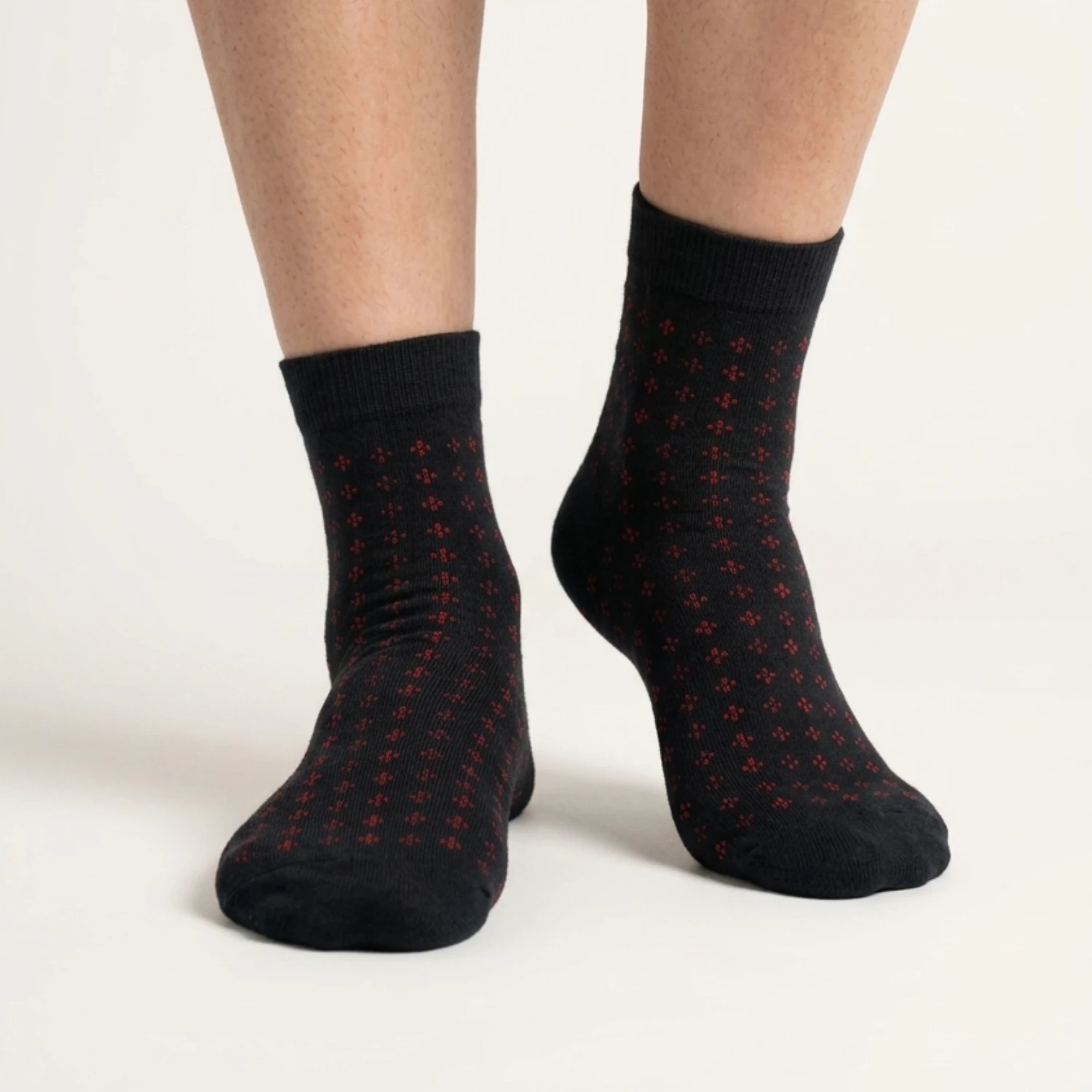 12 MARVELO Premium Cotton NoirDot Ankle Socks - Image 1