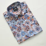 MARVELO Half Sleeve AirLite Floral Cotton Poplin Shirt - Image 7