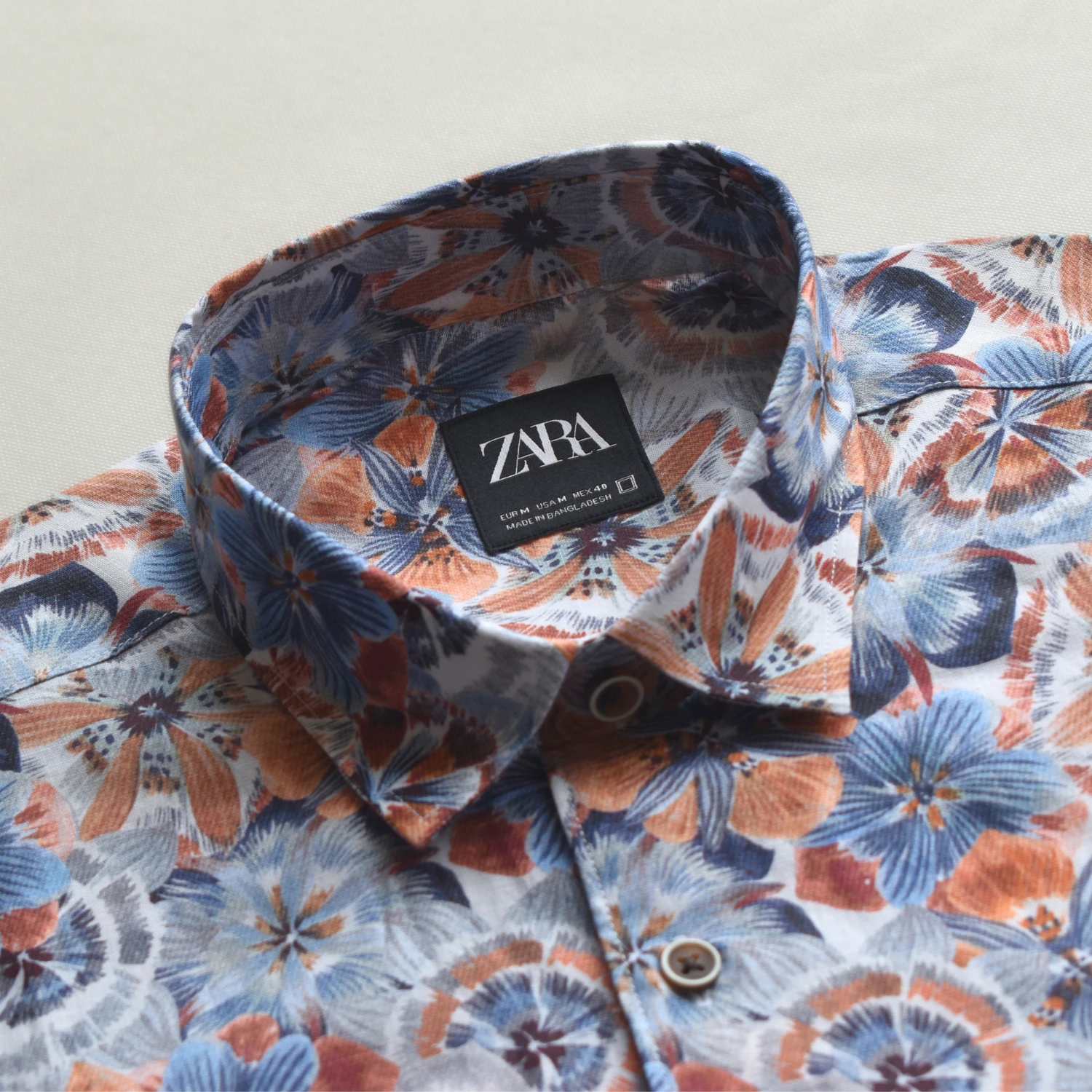 3 MARVELO Half Sleeve AirLite Floral Cotton Poplin Shirt - Image 1
