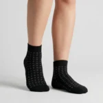Marvelo Jet Black Frost Dot Ankle Socks - Image 2