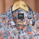 MARVELO Half Sleeve AirLite Floral Cotton Poplin Shirt - Image 3