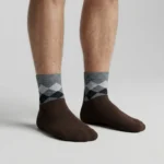 Marvelo Cocoa Ash Stone Argyle Ankle Socks - Image 2