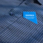MARVELO Blue Micro Check Cotton Shirt – Relax Fit Casual/Formal - Image 3