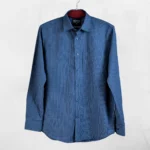 MARVELO Blue Micro Check Cotton Shirt – Relax Fit Casual/Formal - Image 6