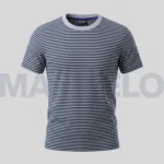 Marvelo Premium Black & Gray Striped T-Shirt