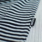 Marvelo Premium Black & Gray Striped T-Shirt
