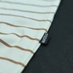 Marvelo Premium Brown & White Block-Stripe T-Shirt