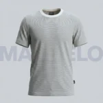 Marvelo Premium Gray Micro-Stripe T-Shirt