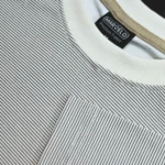 Marvelo Premium Gray Micro-Stripe T-Shirt