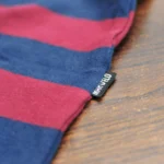 Marvelo Premium Maroon & Navy Block-Stripe T-Shirt