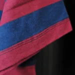Marvelo Premium Maroon & Navy Block-Stripe T-Shirt