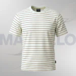 White Brown Stripe Tshirt