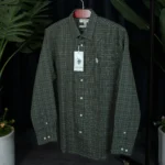 U.S. Polo Assn. Premium Olive Green Micro-Check Casual Shirt for Men