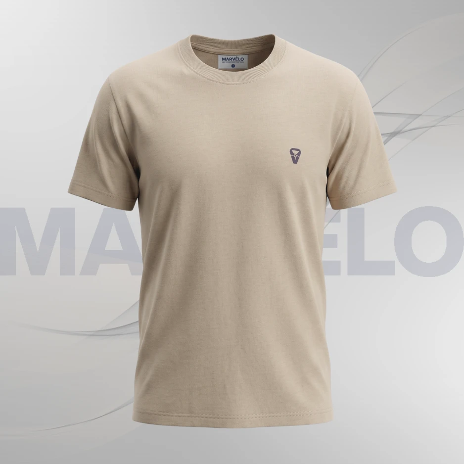 Beige Buiscit Solid Tshirt Beige Buiscit Solid Tshirt