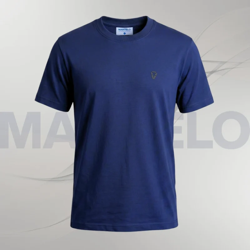 Navy Blue Solid Tshirt