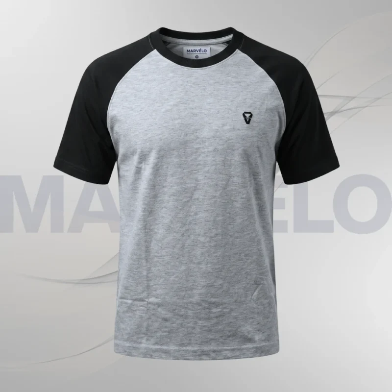Black Gray Reglan Tshirt