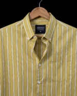 Mustard Stripped Casual Shirt