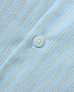 Marvelo Premium Light Blue Striped Cotton Full Sleeve Shirt - Image 4