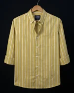 Mustard Stripped Casual Shirt 2
