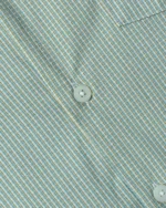 Marvelo Premium Sage Micro Checked Full Sleeve Shirt - Image 4