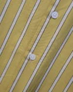 Marvelo Premium Mustard Cotton Striped Full Sleeve Shirt - Image 5