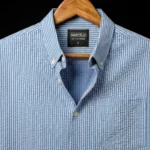 Marvelo Premium Ambush Blue white Striped Full Sleeve Shirt