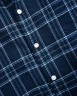 Marvelo Premium Navy Blue Checked Ambush Full Sleeve Shirt - Image 4