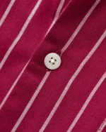 Marvelo Premium Maroon Striped Oxford Full Sleeve Shirt - Image 4